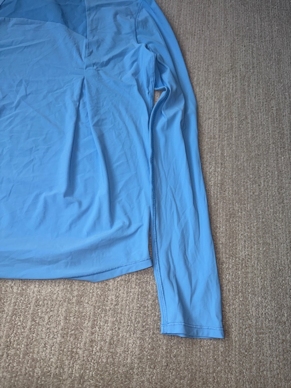 Lululemon Womens Size 6 Aero Blue Sculpt Long Sleeve Mesh Back Stretch Shirt - Picture 11 of 12